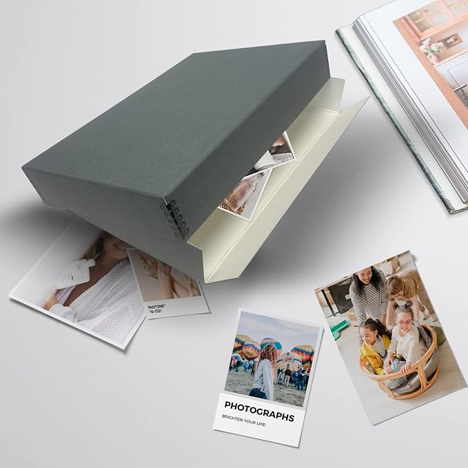 Lineco Drop Front Archival Storage Box, 11.75x18.25x3 in, Gray, 2 Pack | Acid-Free with Metal Edge, Preserves Picture Longevity, Organize Photos, Newspapers, Prints, Documents, Crafts, DIY