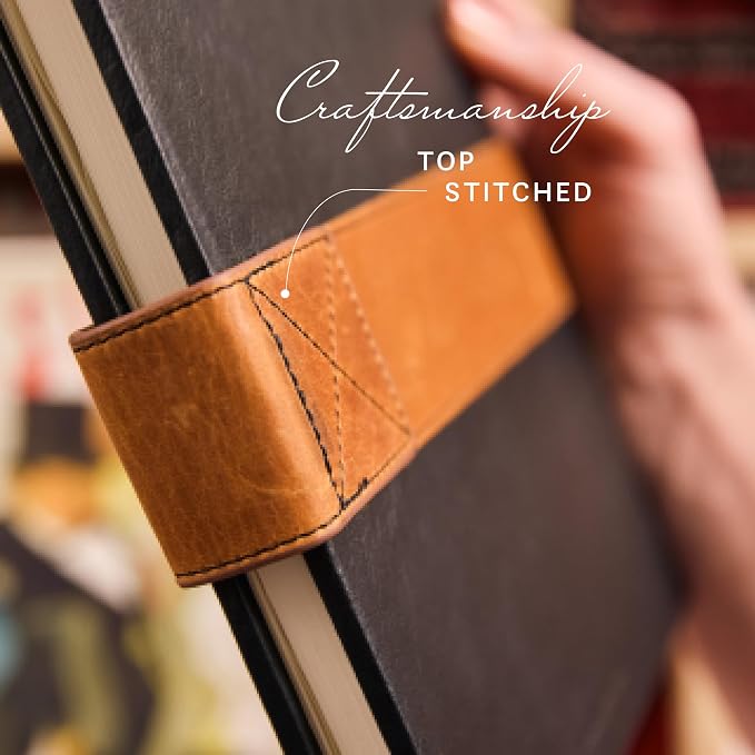 Leatherpress Luxury Leather Sketchbook, Hardcover Drawing Notebook | Pen Loop/Magnetic Closure, Acid Free 150gsm Thick Paper, Full-Grain Leather Artisan Collection (9.3” x 7.8” x .9”)