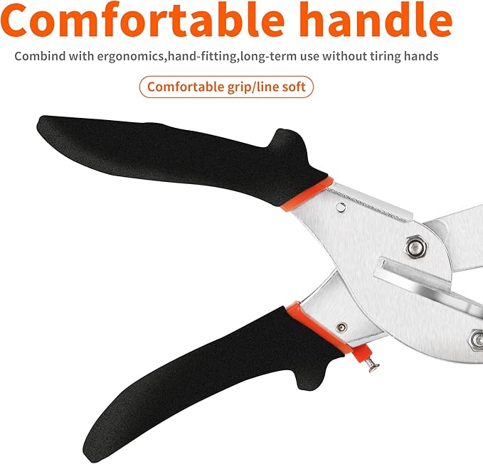 GARTOL Miter Shears, 45°-135° Adjustable Angle Cutter for Shoe Moulding, Quarter Round and PVC, SK5 Steel Trim Scissors (Tool Only)
