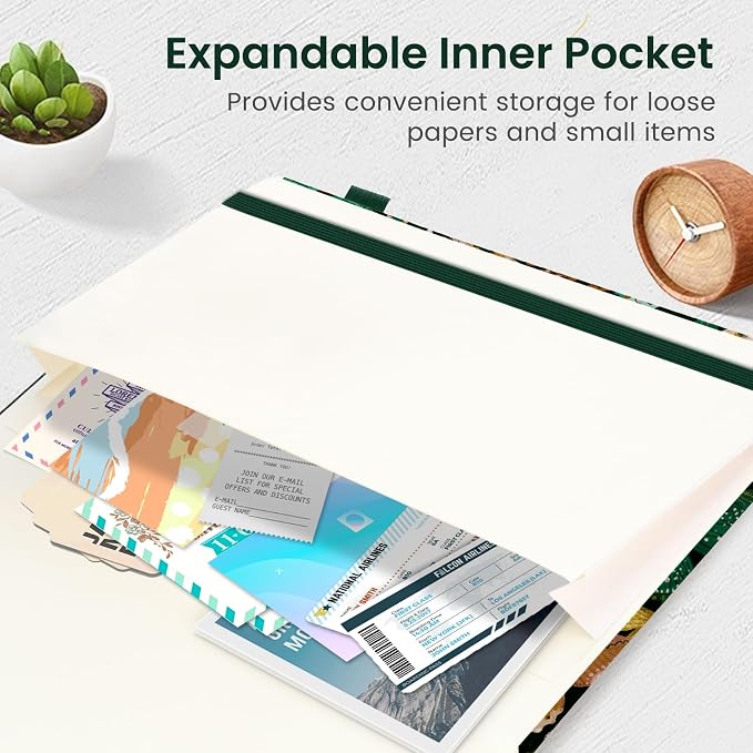 Taja Blank Journal Notebook for Women & Men, Hardcover Leather Journal for Writing, Sketch Book, A5 Plain Paper Notebook for Drawing & Sketching, Perfect for Office School Home Supplies, Butterfly