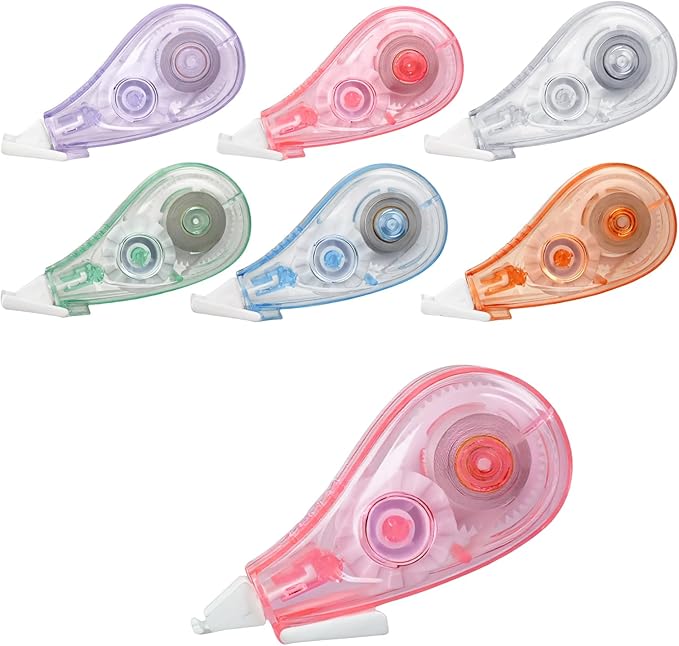 White Correction Tape, 6 Pack, 13.13 ft Flip-Top Design | Tear-Resistant Tape, Portable Correction Tape, For School Office Home, Instant Corrections