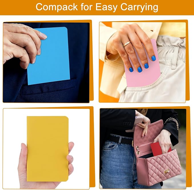 ZCZN 120 Pack Mini Pocket Notebooks Bulk, 3.5 X 5.5 Inches Mini Journals, 30 Sheets/60 Pages, Colorful Cover Notepads for Writing, Planing, Work, Memo (120, Plain)