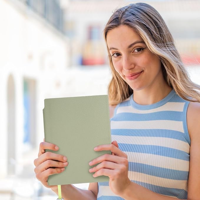 A5 Softcover PU Leather Lined Journal Notebook for Women | 160 Pages, Daily Journaling, Ruled Notebooks, For Work School Business, 5.51" x 8.15"