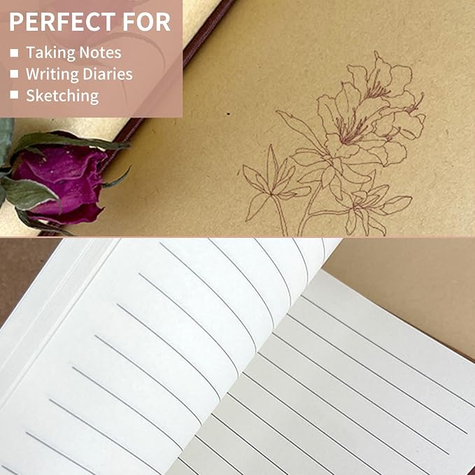 Employee Appreciation Gifts, A6 Leather Journal Notebook and Inspirational Ballpoint Pen Sets, Thank You Gifts Bulk for Coworker Teacher Nurse, Black