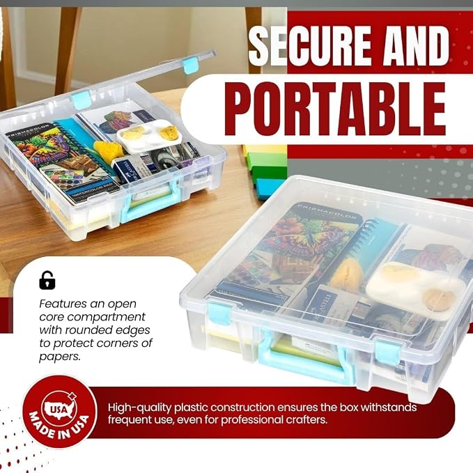 ArtBin Super Satchel 1 Compartment Box Clear Craft Organizer Storage Case