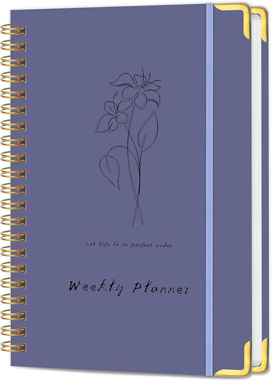 TREES Undated Weekly Planner, Weekly To-Do List, Goal and Habit Tracker | 5.8" x 8" Spiral-Bound Organizer for Weekly Goals, Tasks and Habits, Designed for Work, School and Everyday Planning