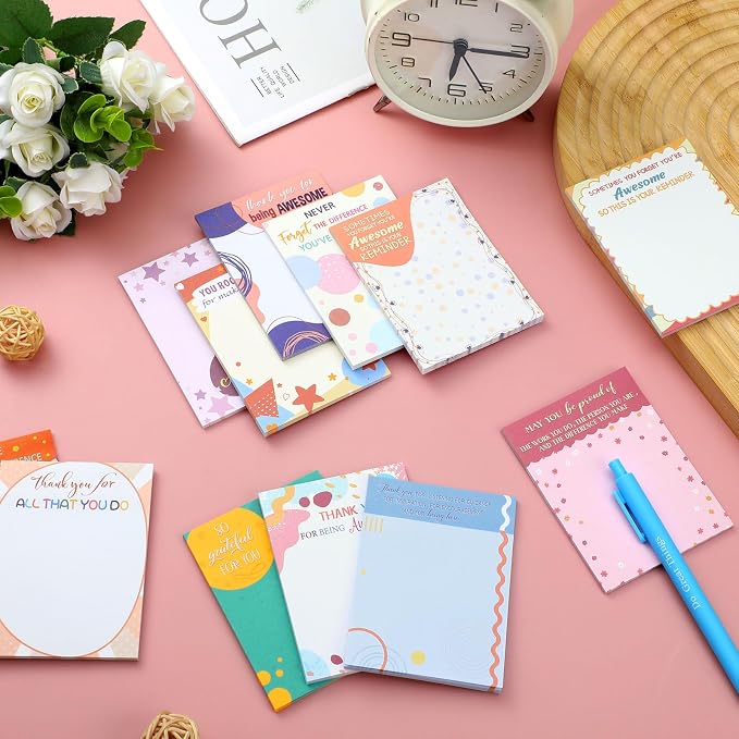Yinder 24 Pcs Sticky Notes Gifts Bulk,Appreciation,Lovely