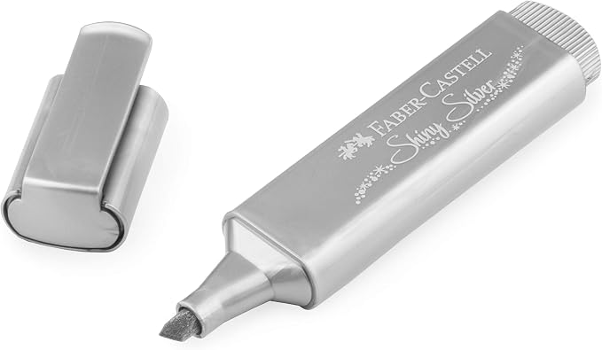 Faber-Castell Metallic Highlighters - 4 Glitter Highlighter Pens for Journaling and Note Taking, Study Supplies