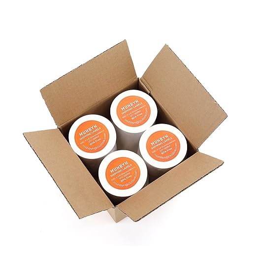 MUNBYN 4"x6" Thermal Shipping Labels, 880 PCs/4 Rolls(220 Pcs per Roll) | PerforatPostage Paper Compatible with MUNBYN and Other Printers, No BPA and BPS, Print Clear and Sharp, Strong Adhesive