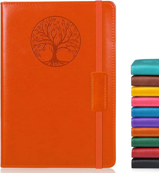 Biuwory Leather Journal Notebook,256 Thick Lined Pages,Hardcover 5.7"×8.3" | Vintage Journal for Women Men,Work,School,Business,Travel Diary,Note taking,College Ruled Writing,Daily Journaling Notebook