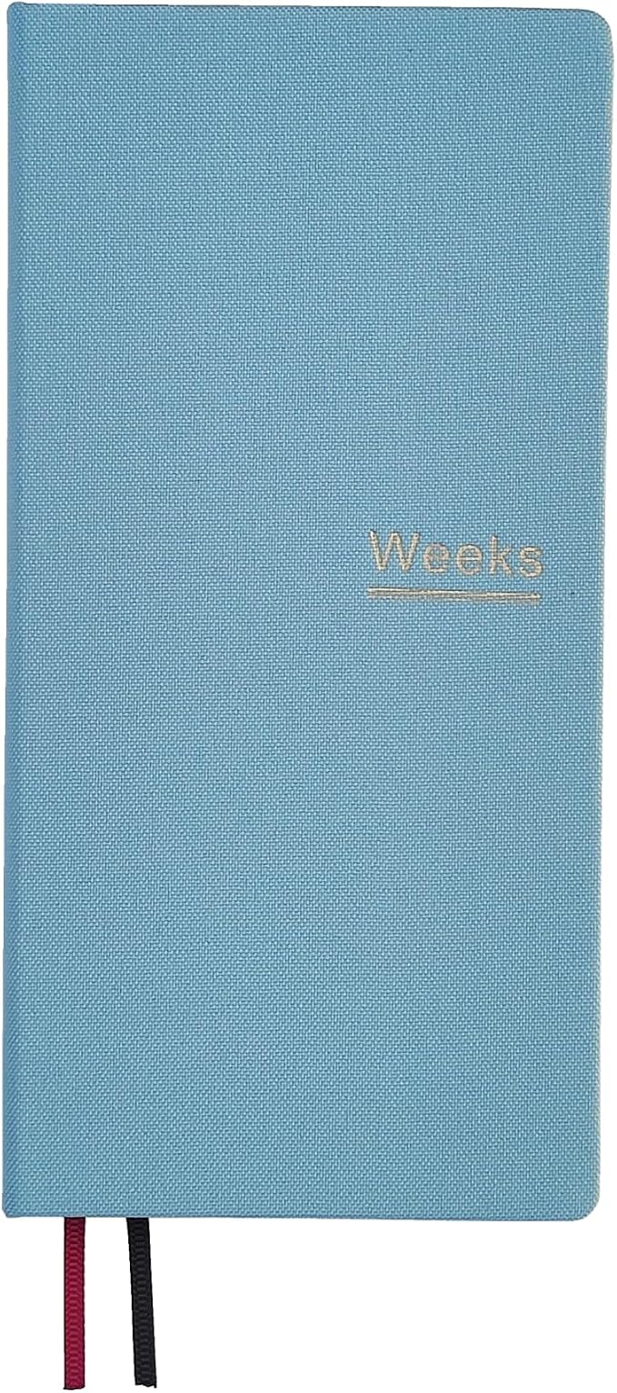 Undated Weekly Planner Notebook Pocket Organizer Appointment Book Journal Notebook A6 Week Plan Notepad (Sky Blue)