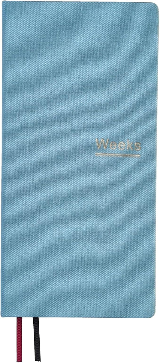 Undated Weekly Planner Notebook Pocket Organizer Appointment Book Journal Notebook A6 Week Plan Notepad (Sky Blue)