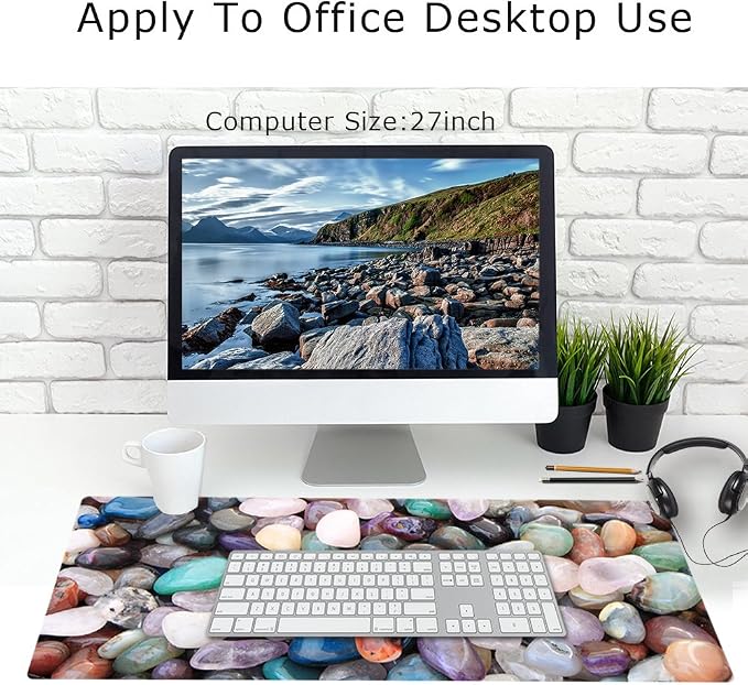 XXL Professional Large Mouse Pad & Computer Game Mouse Mat (35.4x15.7x0.1IN, 90x40 Cobble)