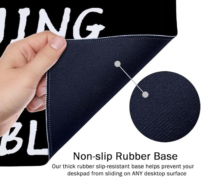 SSOIU Funny Saying Desk Mat,Large Mouse Pad 35.5" x 15.7" XXL Extended Gaming Mouse Pad Mat with Non-Slip Base Stitched Edge Mousepad for Computer - Let Me Drop Everything and Work On Your Problem