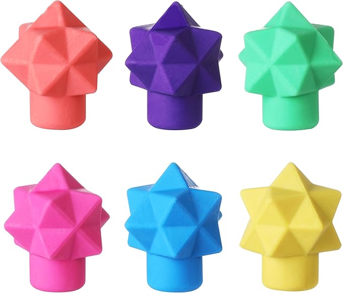Mr. Pen- Pencil Top Erasers, 48 Pack, Vibrant Colors, Latex-Free | No-Smudge Cap Pencil Erasers for Precise Erasing, Kids, Teachers, Studying Supplies