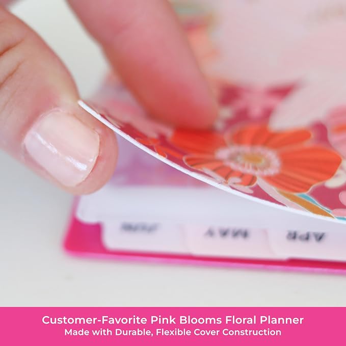 Blue Sky 2025-2026 Weekly & Monthly Academic Planner, 5"x8", Bloom Pink | July 2025 - June 2026, Flexible Cover, Wirebound, Laminated Tabs, Storage Pocket, Academic Year, Color Me Courtney