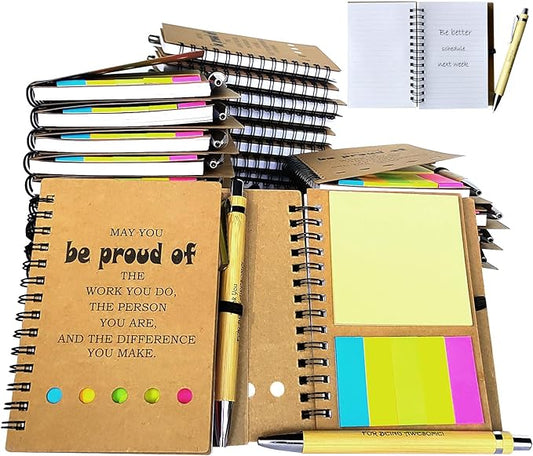 Appreciation Thank You Gifts,21 Set Spiral Notebook with Pen,Employee Appreciation Gifts Bulk,Inspirational Journals Notepads,Small Notebooks for Teachers Students Employee Women Men Work & Note (21 SET)