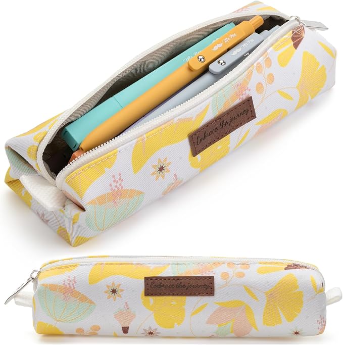 Mr. Pen- Cute Pencil Case Pouch, Multipurpose Canvas Bible Pencil Pouch | Smooth Zipper, Premium Material, Neat Stitches, Ideal for Stationery, Cosmetics, Electronics, School, Office, Travel