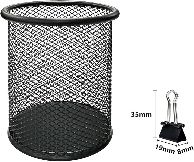 DSTELIN 96 Pack (19mm) Mini Binder Clips 3/4-Inch Small Black Paper Clamps for Office Supplies