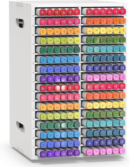 SANFURNEY Marker Organizer, 360° Rotating Alcohol Marker Storage 384 Pencil Holder, Organizer Holder for Desk Arts and Crafts Organizer Storage for Desk Home School Office