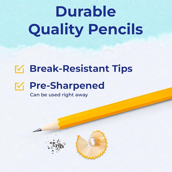 Rosmonde Pencils Bulk, 365 Pack, Pre Sharpened #2, Pencils Set, Easy Hold Grip With Erasers On Top, Sharpened #2 HB for Effortless Writing, Perfect for Classroom Use and Back to School Supplies