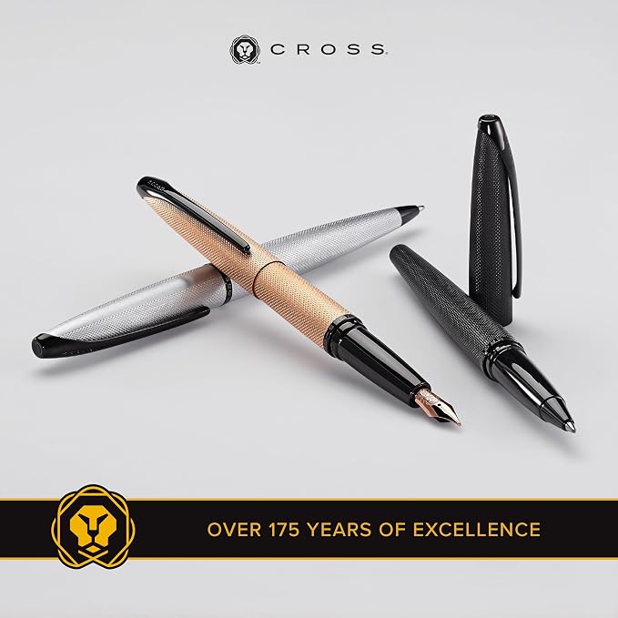 Cross 886-41MJ ATX Fountain Pen, Brushed Black, Medium