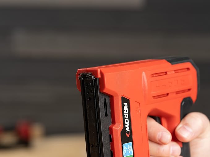 Arrow ET501F Corded 5-in-1 Professional Electric Staple and Nail Gun, Wire Stapler, and Brad Nailer for Upholstery, Framing, Insulation, Crafts, Fencing, and Cable, Black/Red | Corded Professional Electric Staple and Nail Gun for Upholstery, Framing, I...