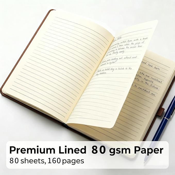 36 Pack Pu Leather Lined Journal Notebooks, A5 Executive Notebooks Bulk, 5.5 x 8.3 Inch Hardcover Notepad for Business Office School (brown)