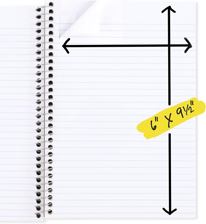 Five Star Spiral Notebook, 2 Subject, College Ruled Paper, 6" x 9-1/2", 80 Sheets, Fights Ink Bleed, Water Resistant Cover, Amethyst Purple (840029CF1-ECM)