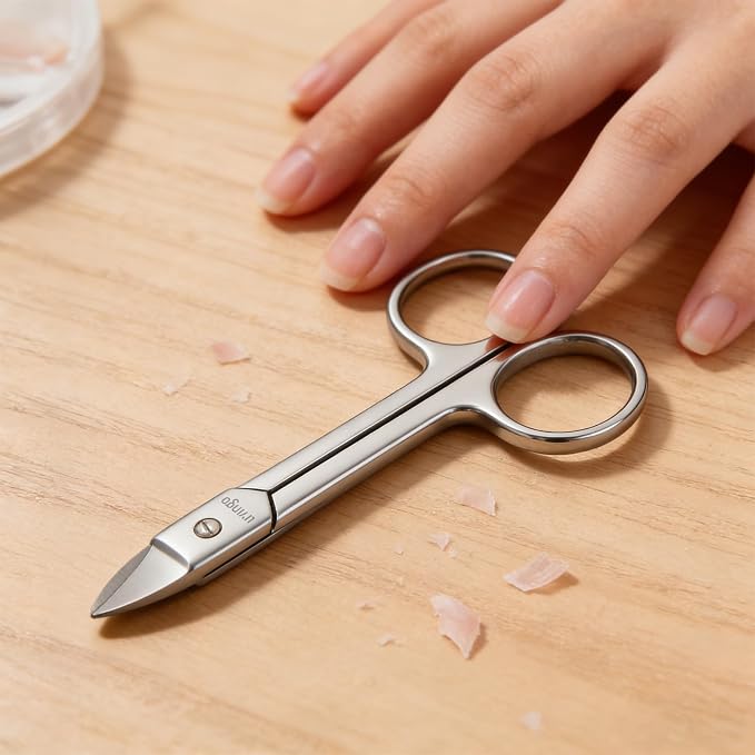LIVINGO Toenail Nail Scissors Long Handle Stainless Steel | Sharp Cutting Edge, Thick Hard Nail Trimming, Manicure Pedicure Tool, Comfortable Grip for Men Women