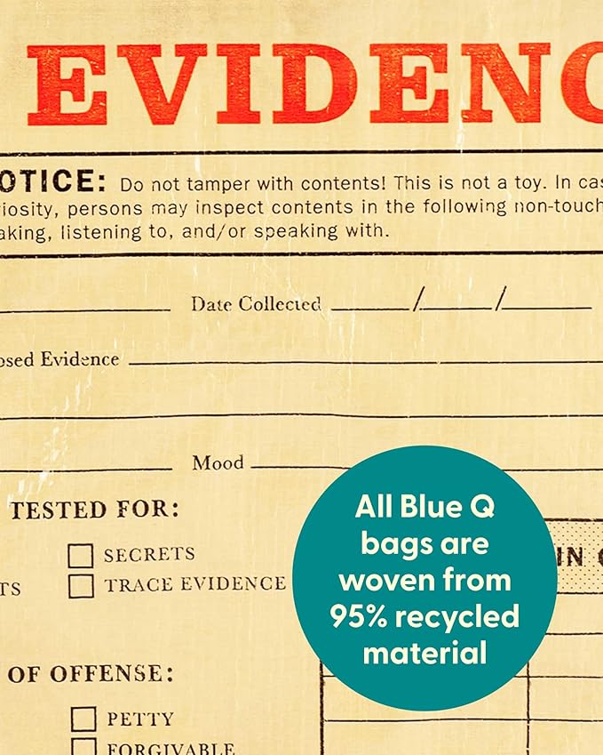 Blue Q Zipper Pouch, Made from 95% Recycled Material, 7.25" h x 9.5" w, Colorful Chunky Zipper
