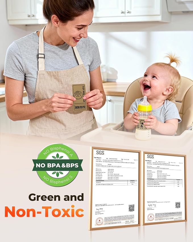 MUNBYN 4x2 Thermal Labels, 500 Sheets/1 Roll, Brown | Strong Adhesive & Perforated, Non BPA&BPS for Small Business, Barcode, Bakery, Inventory, Price Tag