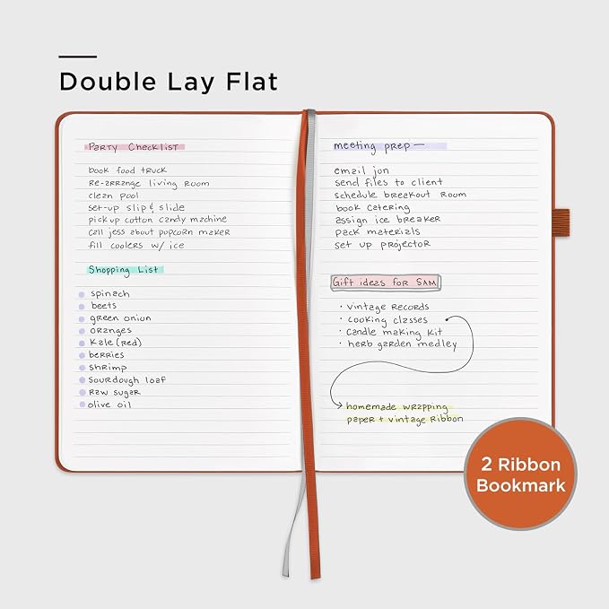 &And Per Se Lined Journal Notebook, 160 Pages, A5 5.7 x 8 inches College Ruled Thick Paper Notebook Journals for Writing, Hardcover Notebooks for Women Men Office School (1 Pack, Terracotta)
