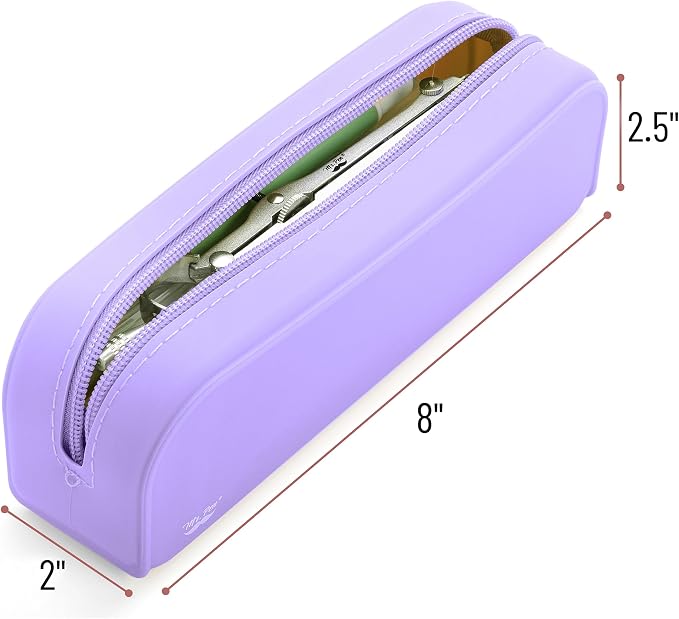 Mr. Pen- Silicone Pencil Case, Aesthetic Pencil Bag for Women, Makeup Pouch | Multifunctional Pouch for Stationery, Cosmetics and Electrical Goods Storage