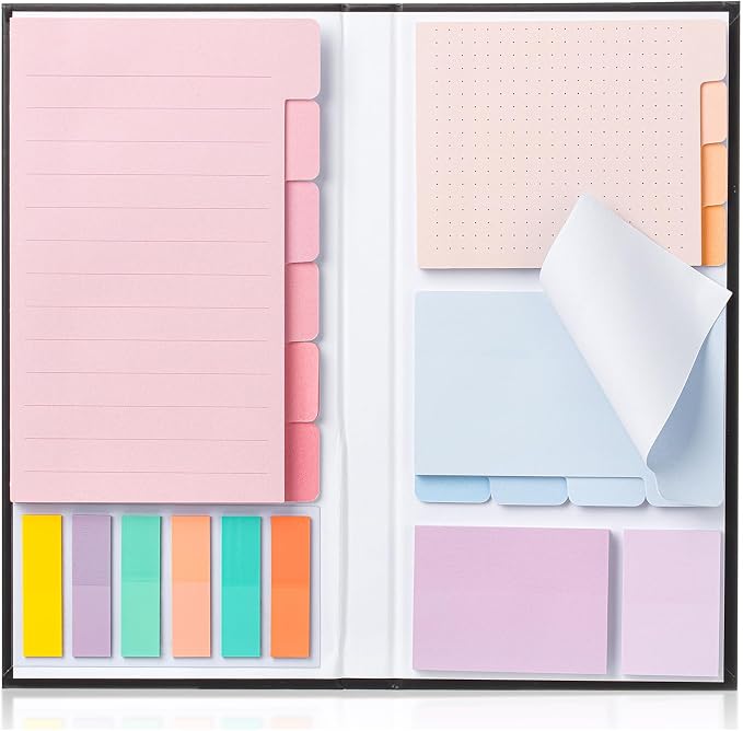 Mr. Pen- Sticky Notes Set, 410 Pack, Ruled | Dotted & Blank Notes with 150 Index Tabs, Divider Sticky Pads for Bible Study, Office, School, Planning