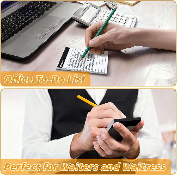 Oleitodh 48 Pack 4 x 6 Inch Notepads White Memo Pads Writing Pads | Perforated Lined Pages with 30 Sheets Each, Small Note Pads for Office, School and Home; Pocket Memo Pads for Daily Lists