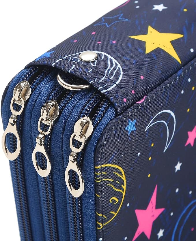 Portable Colored Pencil Case-72 Slots Colored Pencil Case Organizer with Zipper for Watercolor Pens or Markers, Pencil Case Organizer for Artist