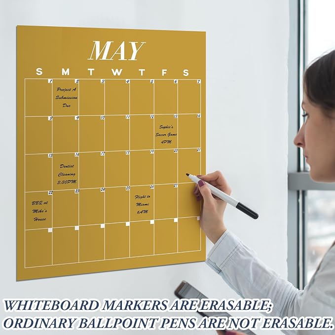 12 Pcs Colorful Undated Calendars 16‘'x 20‘' Large Erasable Wall Calendar 12 Month Classroom Dry Ease Reusable Planning Yearly Rainbow Blank Planner for Office Home Educational Room Back to Study