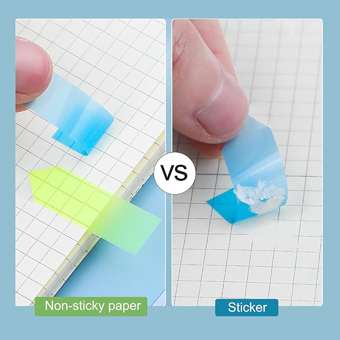 Ericter 1200 Pcs Sticky Tabs Page Markers Sticky Index Tabs, Arrow Flag Tabs - 10 Primary Color Tabs Page Flag Markers Bookmarks Book Tabs for Annotating Books
