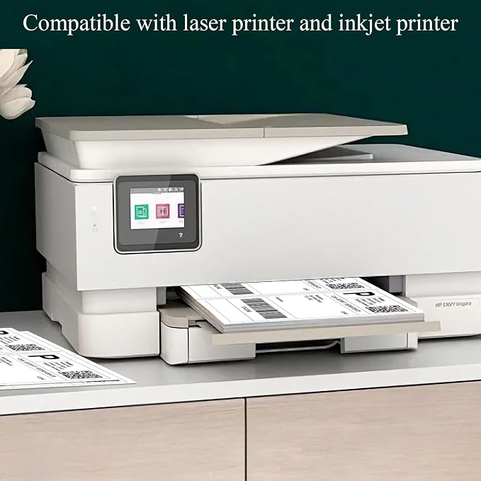 (500 Sheets, 3000 Labels) Sticker Paper, 3 1/3" x 4" Shipping Address Labels, 6 Per Page Self Adhesive Mailing Label for Laser and Inkjet Printers