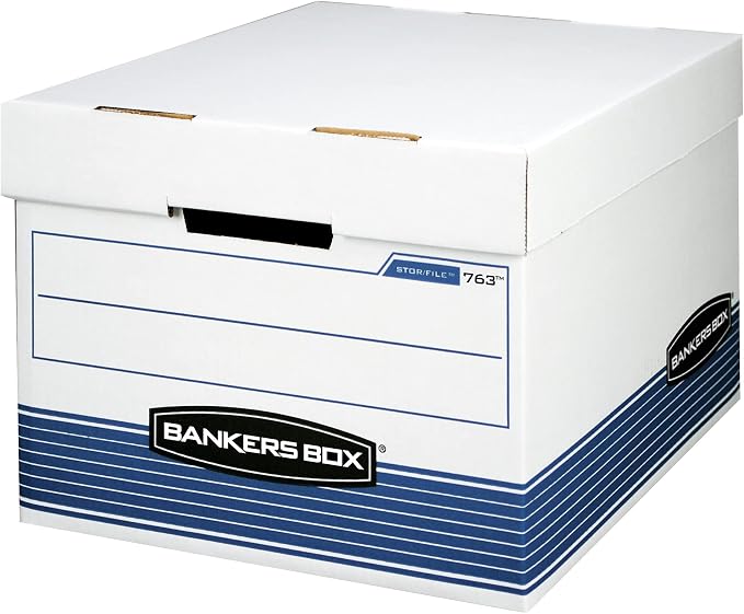 Bankers Box 30-Pack Medium Duty File Storage Boxes with Lids, FastFold Assembly, Letter/Legal, STOR, (0076316)