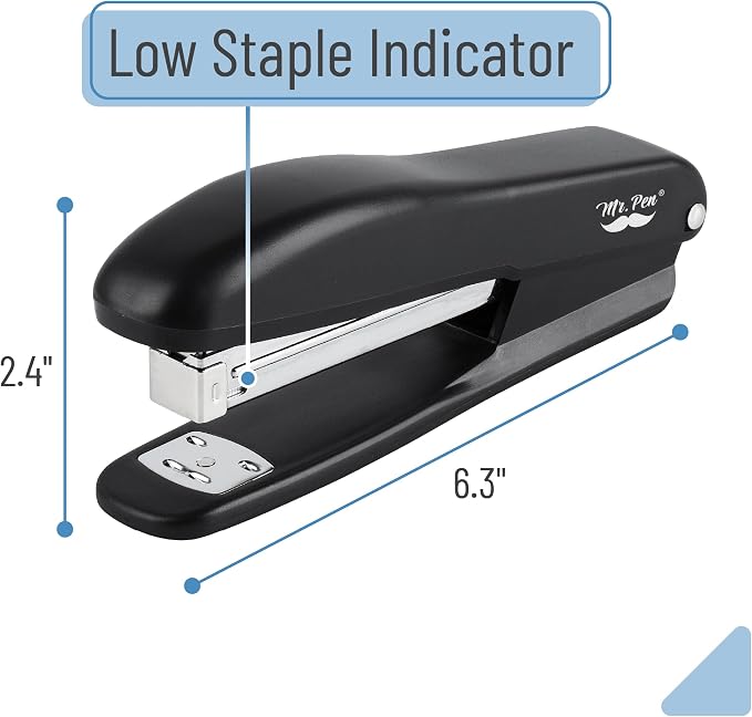 Mr. Pen- Staplers with 200 Staples, 20 Sheet Capacity, Pack of 2 | Staplers for Desk, Office Stapler, Desk Stapler, Stapler with Staples, Black Stapler, Paper Stapler, Stapler and Staples