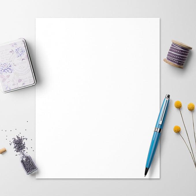 321Done Blank Notepad - 50 Sheets (8.5x11) - Luxury Memo Scratch Pad for Writing Notes, Drawing, Sketching - Thick Premium Paper - Made in the USA - Plain White