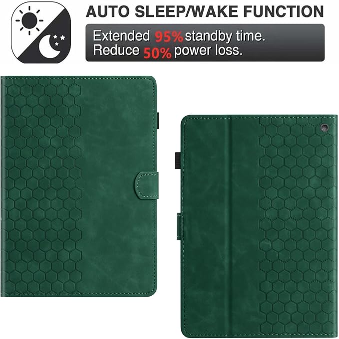 DTangLsm for Amazon Kindle Fire 10 Case & Fire HD 10 Plus Tablet Case,Green | (13th/11th Generation 2023/2021 Release) 10.1" Slim Folding Stand Folio Cover for Fire HD 10 11th/13th Gen Case, Pen Holder