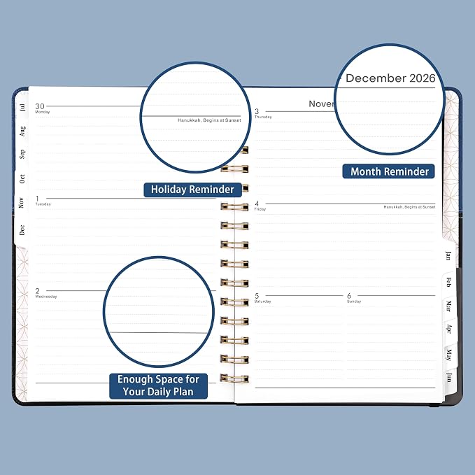 2026-2027 Planner - 2026-2027 Weekly Monthly Planner, 6.4" x 8.5" | July 2026 to June 2027, Academic Planner with Elastic Closure, Inner Pocket