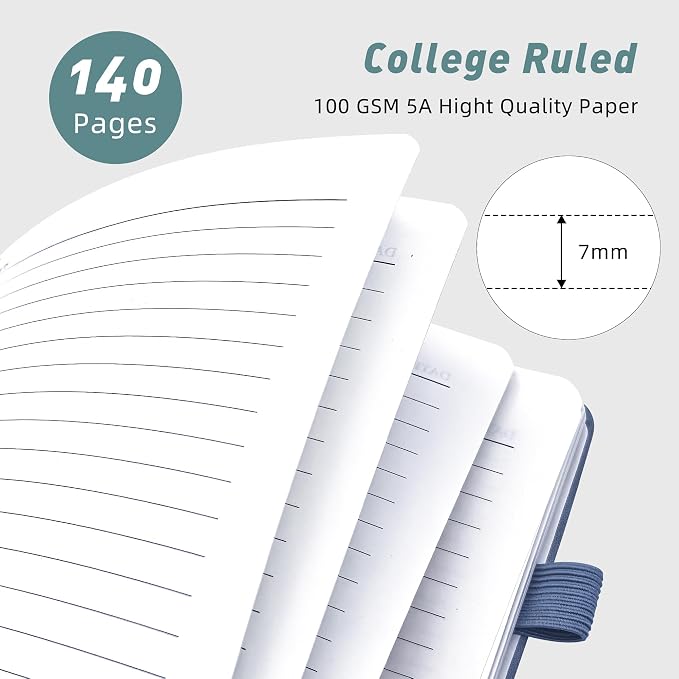 LEAGIM Lined Spiral Journal Notebook for Women & Men, College Ruled Hardcover Notebook for Work & Note Taking, Journals for Writing, 100 GSM, Business, School, 140 Pages, A5(5.8"x8.5") - Green
