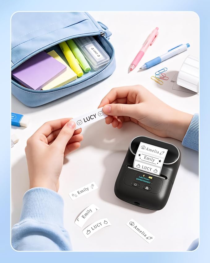 Phomemo M110 Labels, 1110 Pcs 1.57'' x 0.59'' (40x15mm) | for M110 M100 M220 M221 M120 M200 Label Printer, 370 Labels/Roll, for Small Price Tag, Mailing,Address,Shipping,Barcode