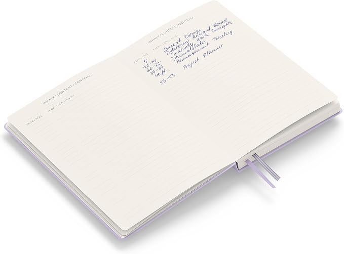 LEUCHTTURM1917 - Notebook Hardcover Medium A5-251 Numbered Pages for Writing and Journaling (Lilac, Plain)