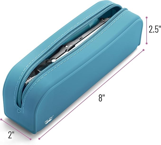 Mr. Pen- Silicone Pencil Case, Aesthetic Pencil Bag for Women, Makeup Pouch | Multifunctional Pouch for Stationery, Cosmetics and Electrical Goods Storage