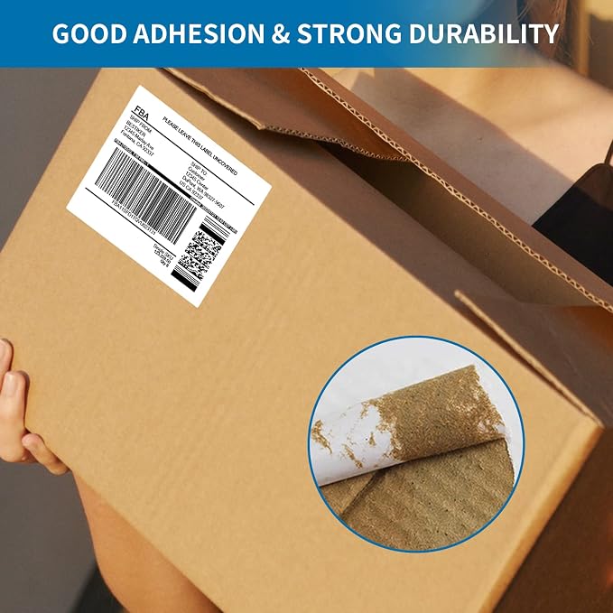 2” x 4” (1000 Labels) Shipping Mailing Labels, BESTIKER Printable White Sticker Label for Laser Inkjet Printer, Permanent Adhesive Mailing Address Labels for Packages Envelopes (100 Sheets)